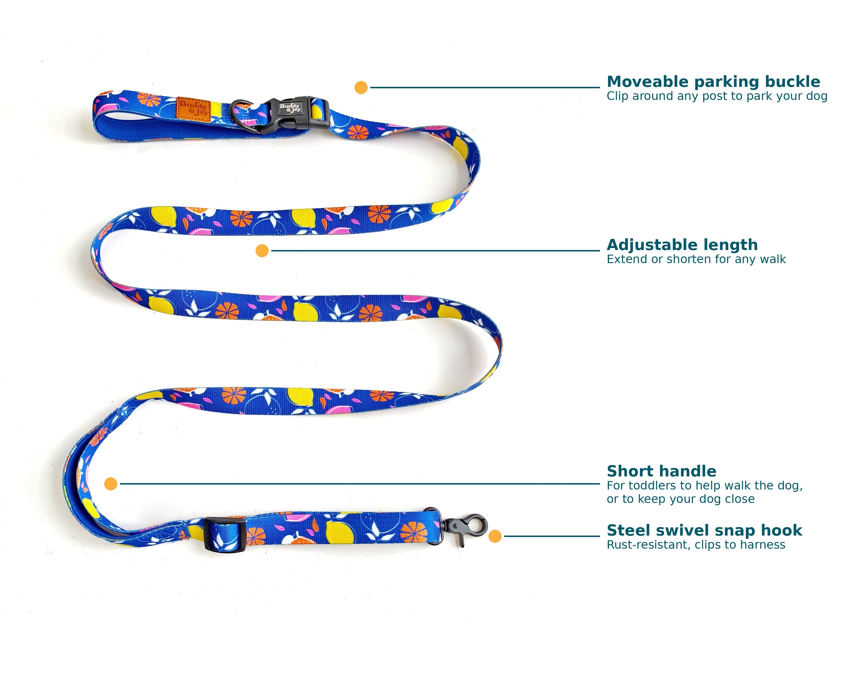 Buddy & Joy Hands-Free Dog Lead | Zest Collection